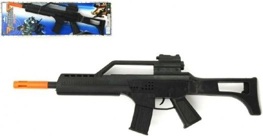 Pistol-mitralieră din plastic cu scântei, pe inerție, 53 cm