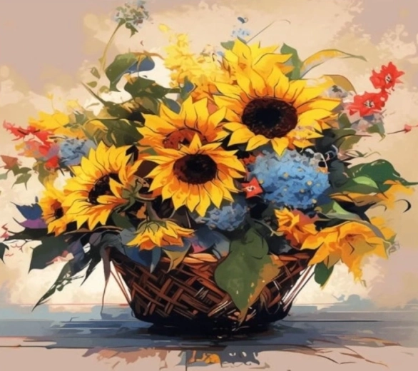 Norimpex pictură cu diamante Floarea-soarelui 30 × 40 cm