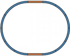 Set Piko șine A – oval de bază H0