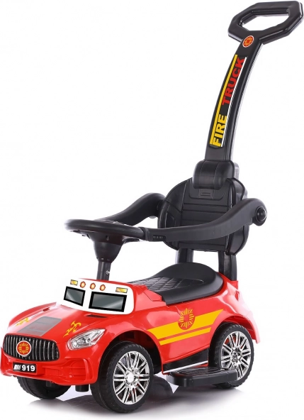 Chipolino vehicul de împins cu tijă de ghidare și sunete – Pompieri