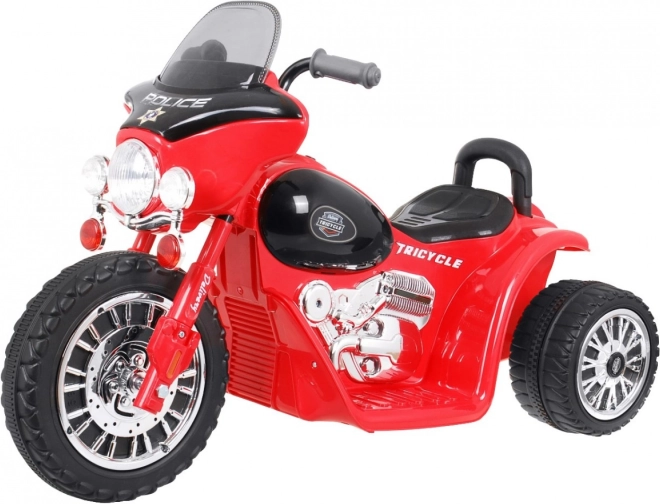 Chopper electric pentru copii cu 3 roți și lumini LED – Roșu