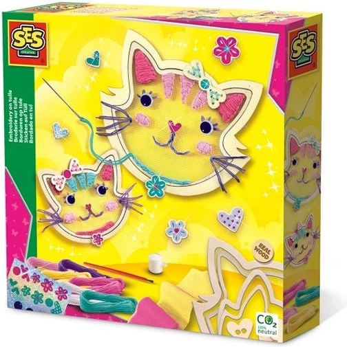 SES Broderie pe tul – set creativ cu pisici