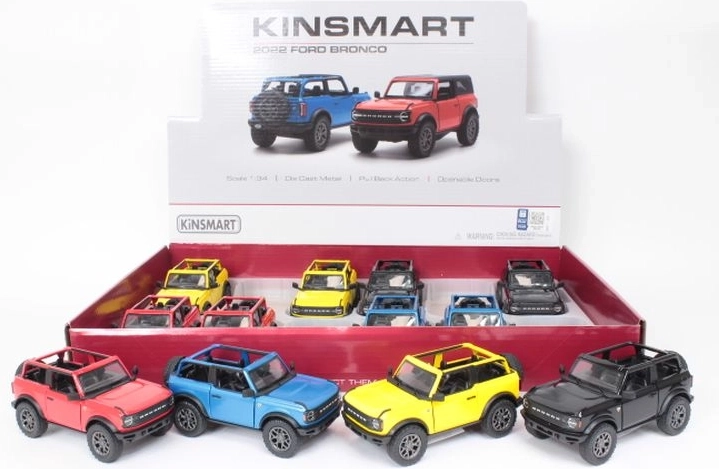Ford Bronco open top 2022 – model metalic cu propulsie cu recul (pull-back)