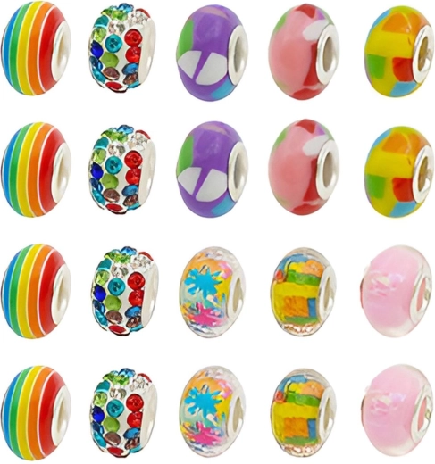 Mărgele colorate și mix curcubeu pentru decorare creativă