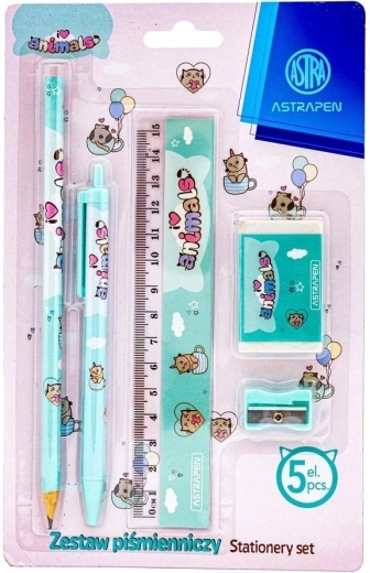 Set de scris Astra Pixel Animal, 5 piese