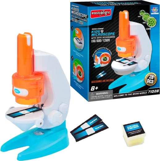 Microscop pentru copii cu accesorii și măriri de 200/600/1200×