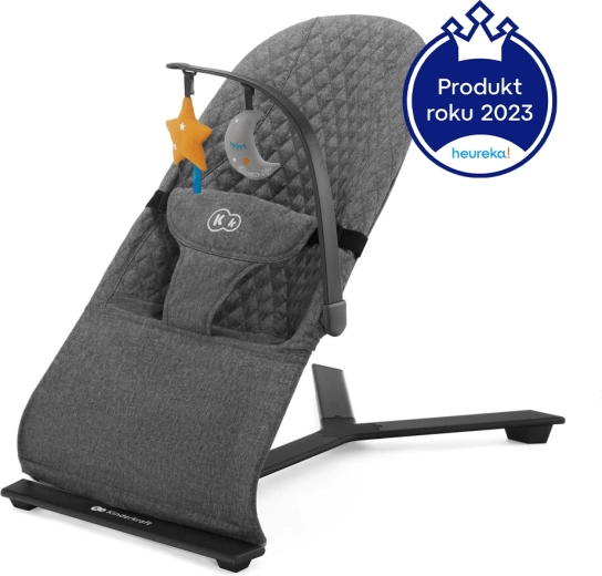 Șezlong balansoar Kinderkraft Mimi Grey până la 9 kg