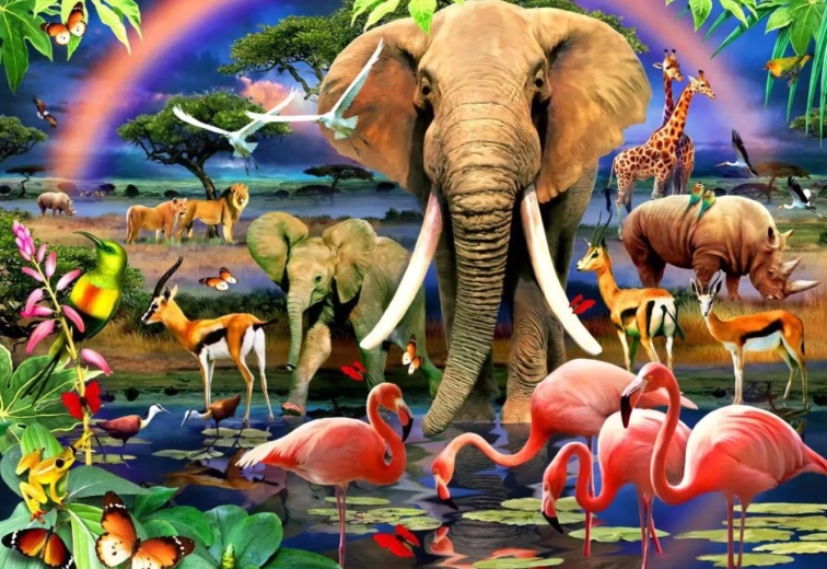 Puzzle Savana Africană 1000 piese BLUEBIRD