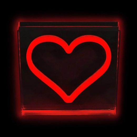 lampă neon LED în formă de inimă roșie 2kids toys
