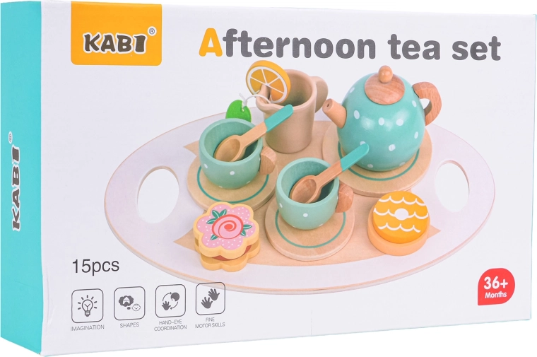 Set de ceai din lemn cu accesorii