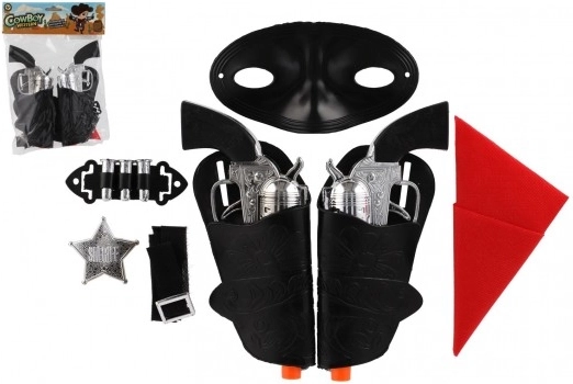 Set de cowboy pentru copii – 2 pistoale cu tocuri și accesorii (19 cm)