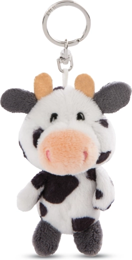 Breloc din pluș văcuță NICI Cowluna 10 cm – seria Green