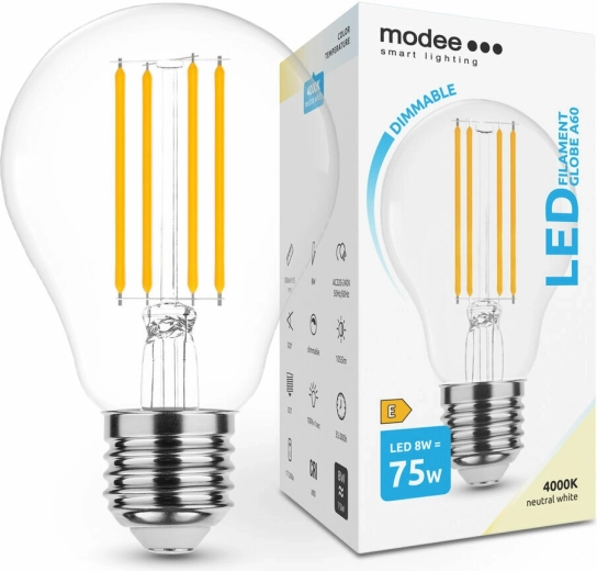 Modee Smart Lighting bec LED cu filament E27 8 W alb neutru