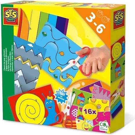 SES Creative învăț să decupez – set cu foarfecă sigură și 16 cartonașe