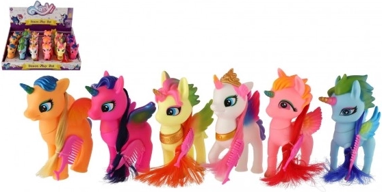 Unicorn pentru joc creativ și de pieptănare 14 cm