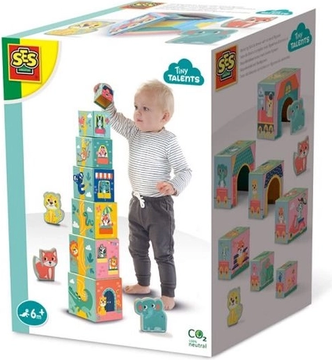 SES Turn din cuburi cu animăluțe Tiny Talents