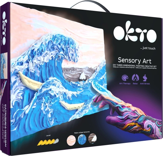 Okto Sensoty Art set de artă Valul Mare la țărmul Kanagawăi 30 × 40 cm