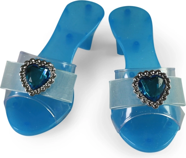 Pantofiori albaștri strălucitori pentru pași de prințesă