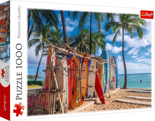Puzzle 1000 piese – plaja WAIKIKI, Hawaii