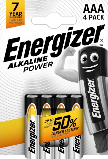 Energizer Alkaline Power AAA baterii micro, 4 buc.