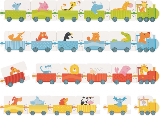 Puzzle Goki Trenulet cu Cuburi