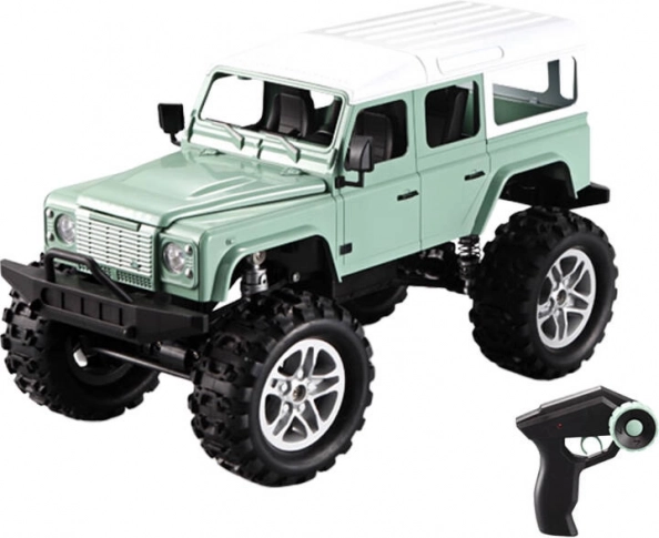Mașină teleghidată 1:14 verde Land Rover Defender de la Double Eagle