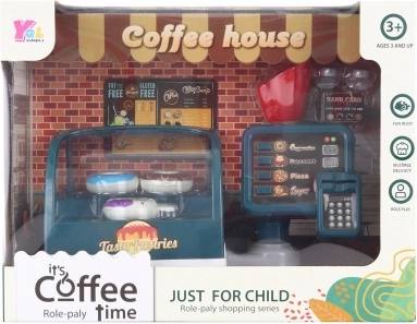 Cafenea de plastic pentru copii cu casă de marcat
