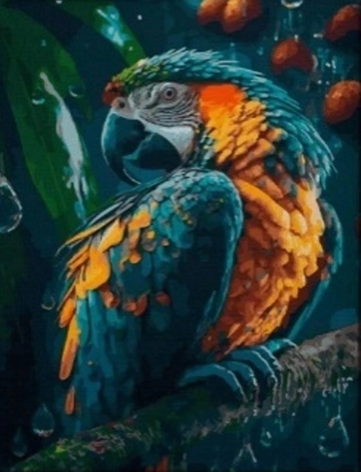 Pictură cu diamante Papagal 30x40 cm