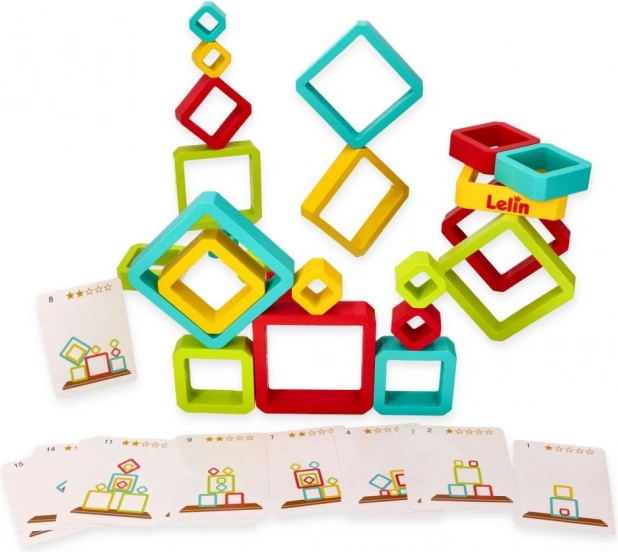 Puzzle geometric de echilibrare pentru copii Lelin