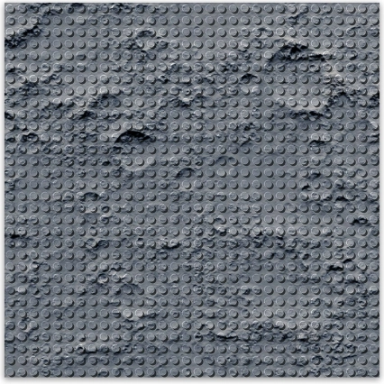 Placă de construcție de design Peisaj lunar 25,5 x 25,5 cm