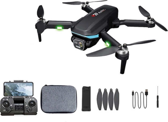 Dron pliabil cu detectare a obstacolelor și cameră wi‑fi 720p, control rc