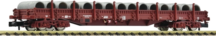 Fleischmann vagon de marfă tip platformă cu stâlpi (ČD) cu bobine de sârmă (scara N)
