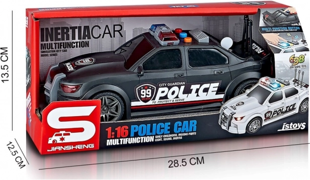 mașină de poliție cu efecte luminoase și sonore