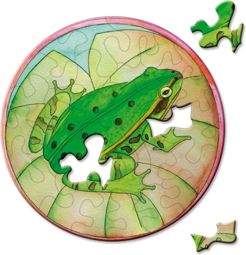 CURIOSI mini puzzle rotunde Picoli Broasca arboricolă 33 piese