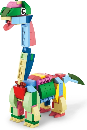 Set de construcție dinozauri 12 în 1 – set creativ compatibil cu alte cărămizi