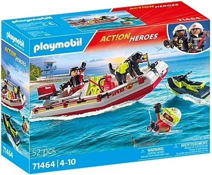 Set figurine Eroii Acțiunii Barca de pompieri cu skijet