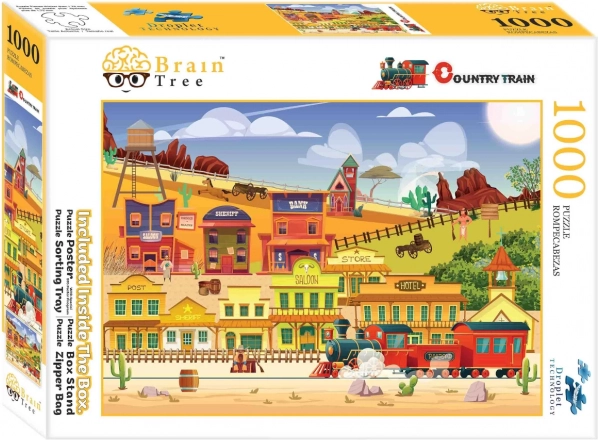 Puzzle BRAIN TREE Trenul western 1000 piese