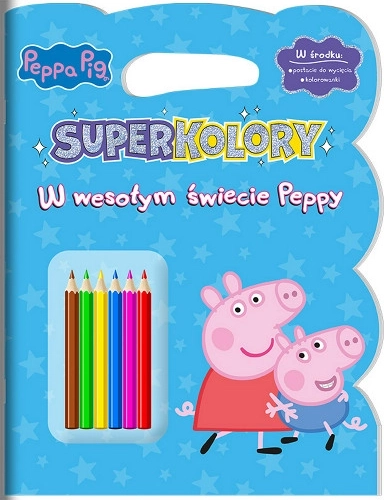 Purcelușa Peppa Superculori 4 – Lumea veselă a Peppei, carte de colorat cu creioane colorate
