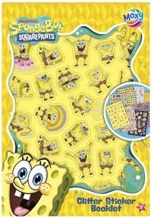 Caiet cu autocolante SpongeBob – autocolante sclipitoare (8 coli)