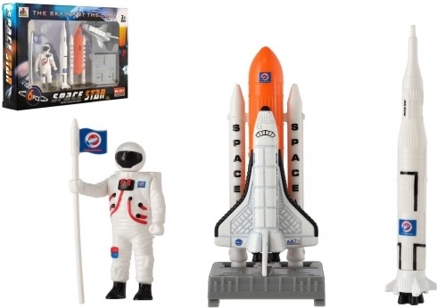 Jucărie spațială - set de astronauți și navetă spațială