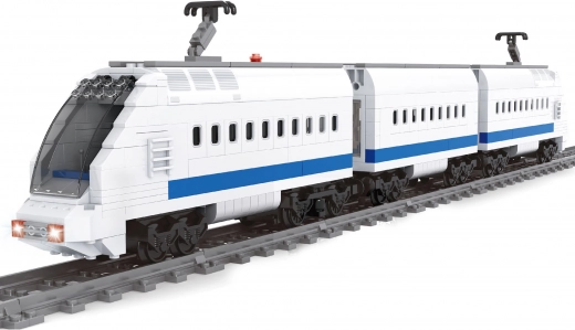 Set de Construcție BLOX Tren de Mare Viteză pe Baterii cu Șine
