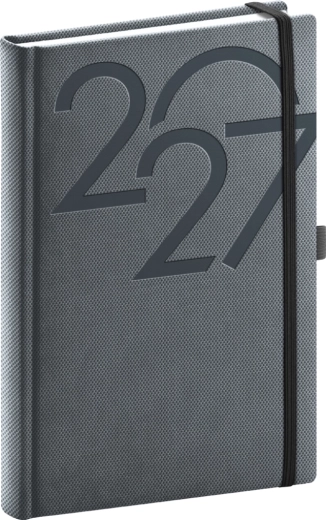 Agenda zilnică Notique Ajax 2027 neagră 15 × 21 cm