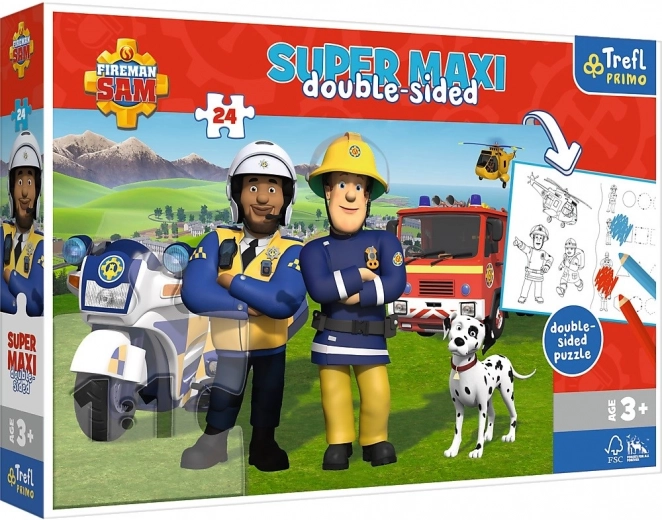 Puzzle 24 elemente SUPER MAXI Echipa de pompieri Sam