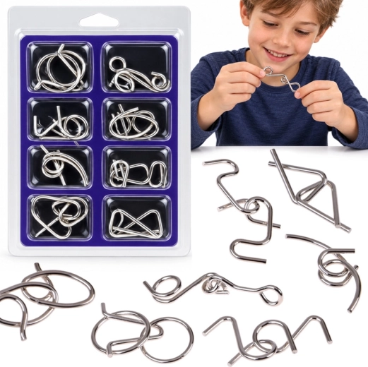 Set de 8 puzzle-uri metalice