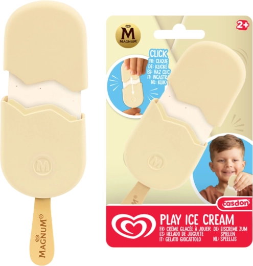 Casdon Magnum classic white – înghețată pe băț de jucărie în glazură de ciocolată albă