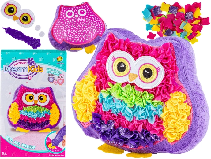 Set creativ DIY pernă de pluș bufniță - 1 bucată