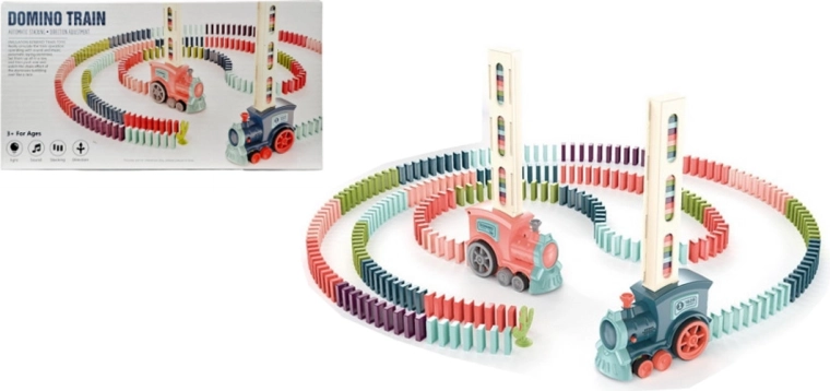 Trenuleț cu domino cu așezare automată a pieselor
