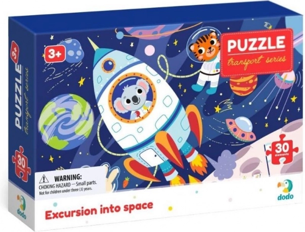 dodo puzzle transport: excursie în spațiu 30 de piese
