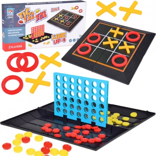 Set jocuri 2în1 X și 0 și Conectează 4 jocuri strategice
