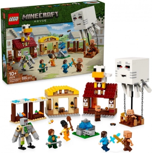 LEGO Minecraft Balon Ghast și atacul asupra satului